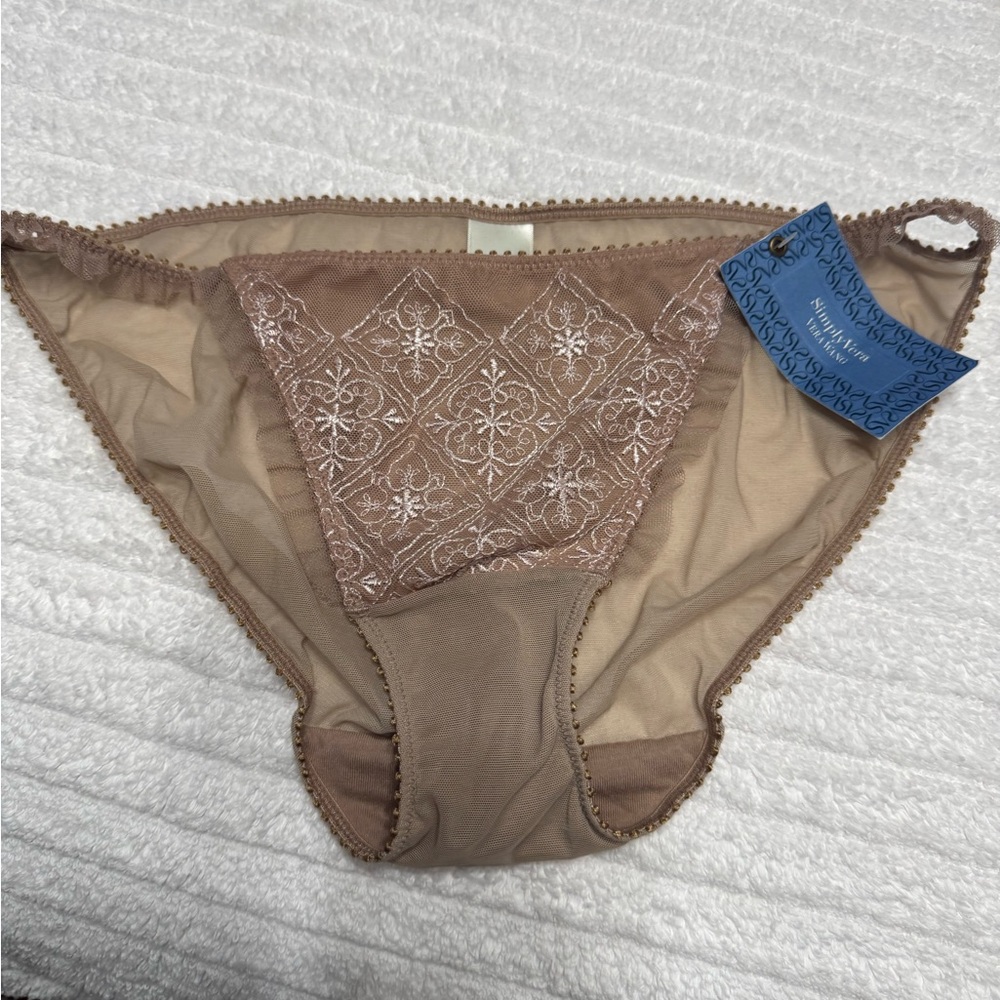 Simply Vera Vera Wang Sheer Tan Lace Panties